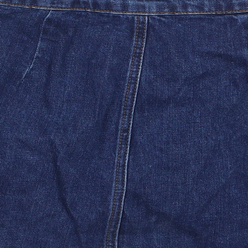 Topshop Womens Blue  Denim A-Line Skirt Size 8