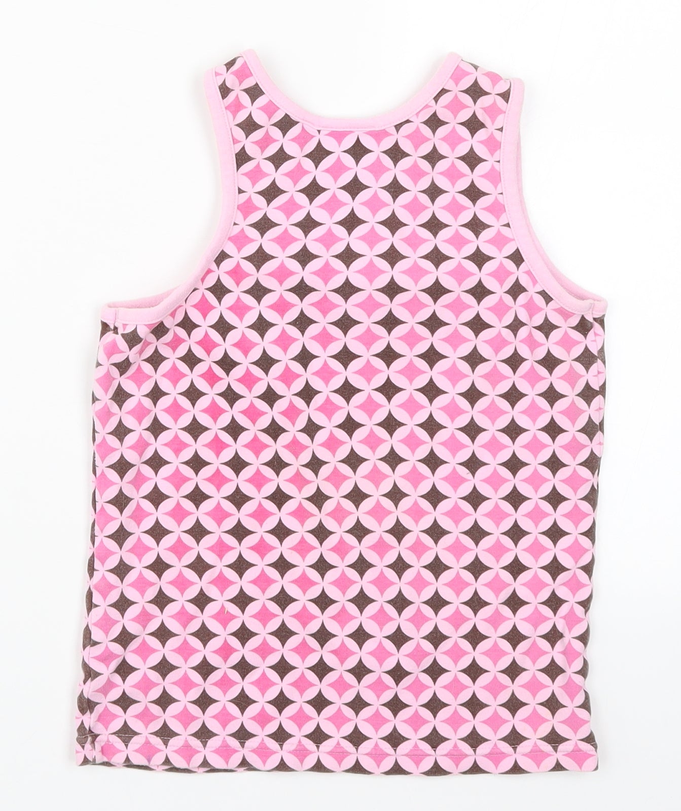 Pash Womens Pink Geometric  Basic Tank Size XS