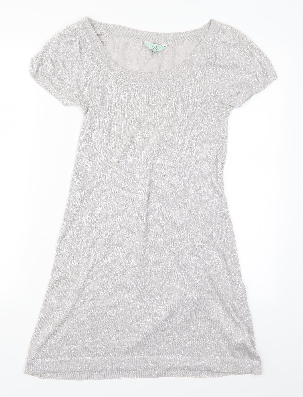 New Look Womens Silver  Knit A-Line  Size 8