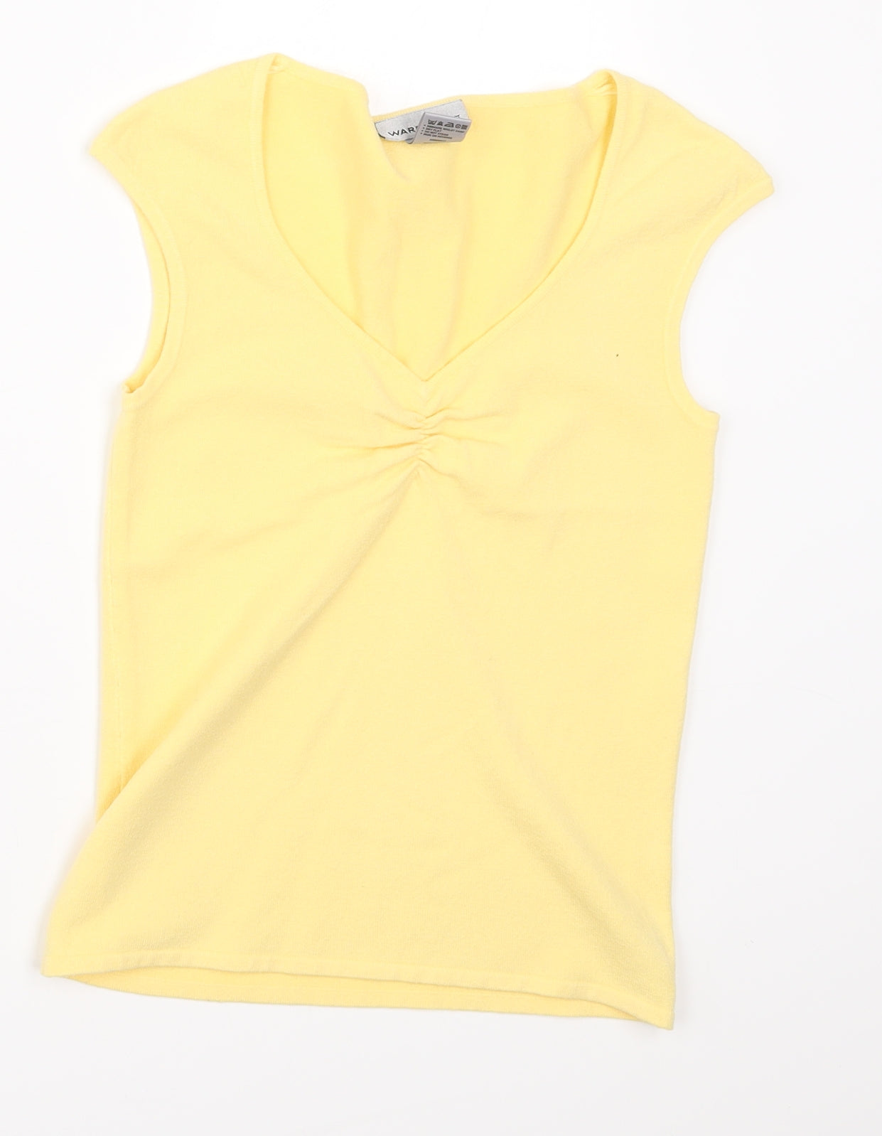 Warehouse Womens Yellow   Basic T-Shirt Size 12
