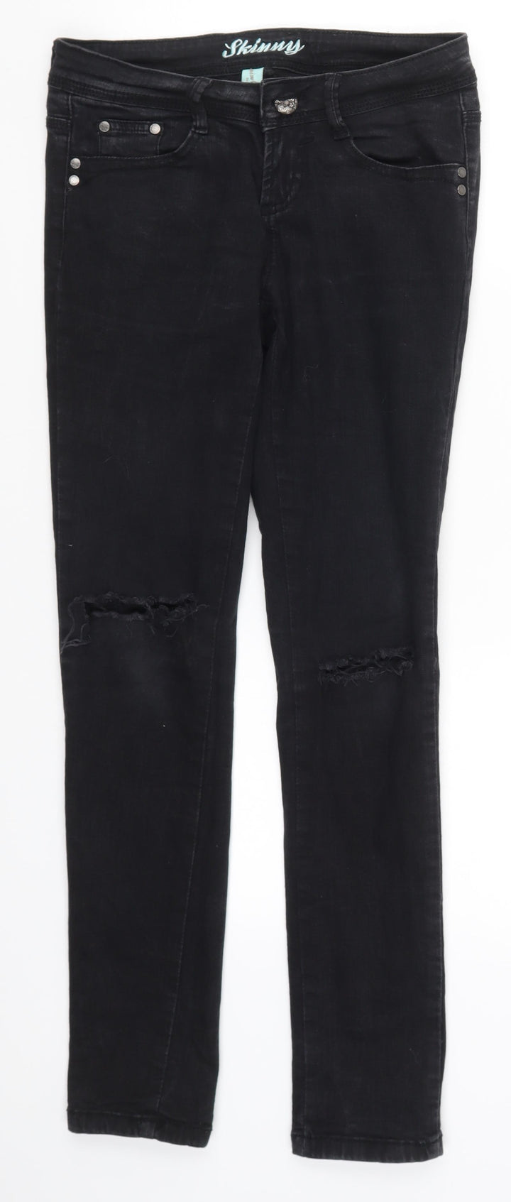 Denim Co Womens Black Denim Skinny Jeans Size 8 L29 in