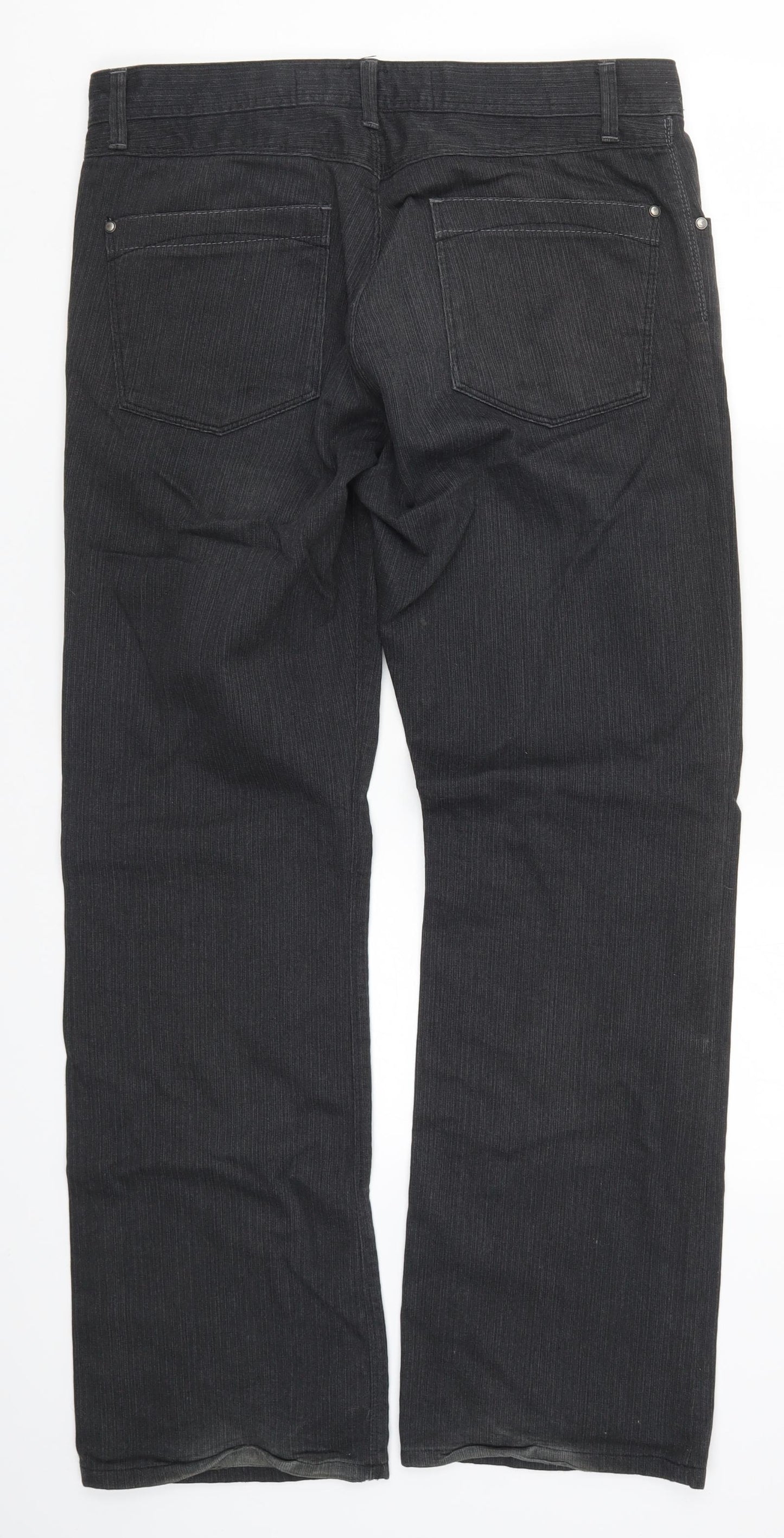 NEXT Mens Grey  Denim Straight Jeans Size 34 L31 in