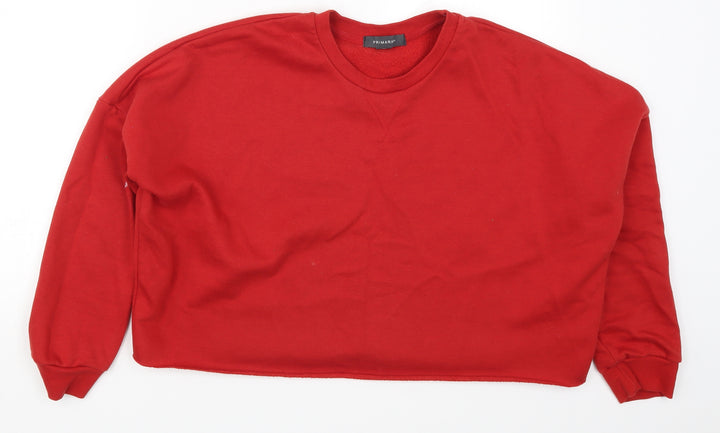 Primark Womens Red Pullover Sweatshirt Size 6