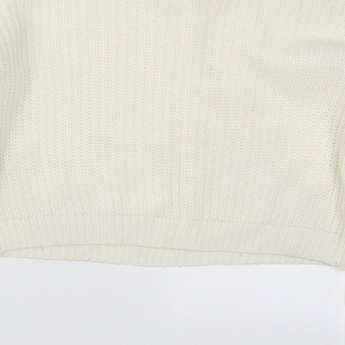 Missguided Womens Ivory  Knit Pullover Jumper Size S  - Cream Colour