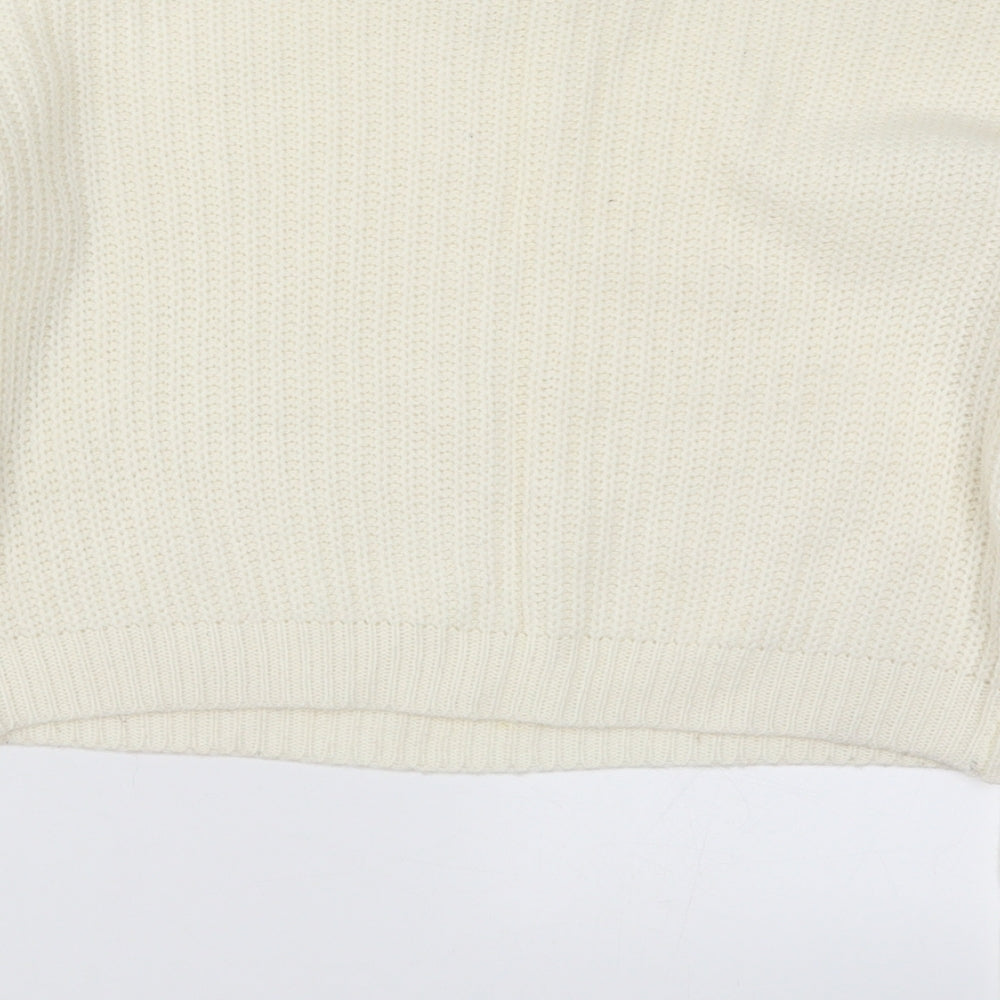 Missguided Womens Ivory  Knit Pullover Jumper Size S  - Cream Colour
