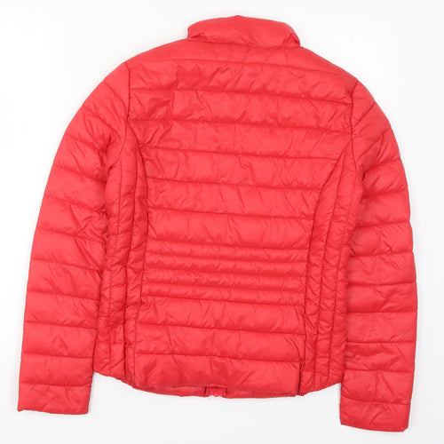 Primark Womens Red   Quilted Coat Size 6