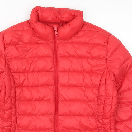 Primark Womens Red   Quilted Coat Size 6