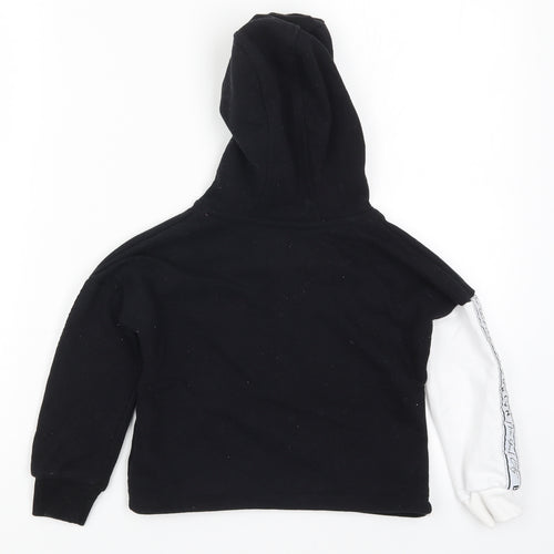 H&M Girls Black Colourblock  Pullover Hoodie Size 4-5 Years  - Brooklyn New York