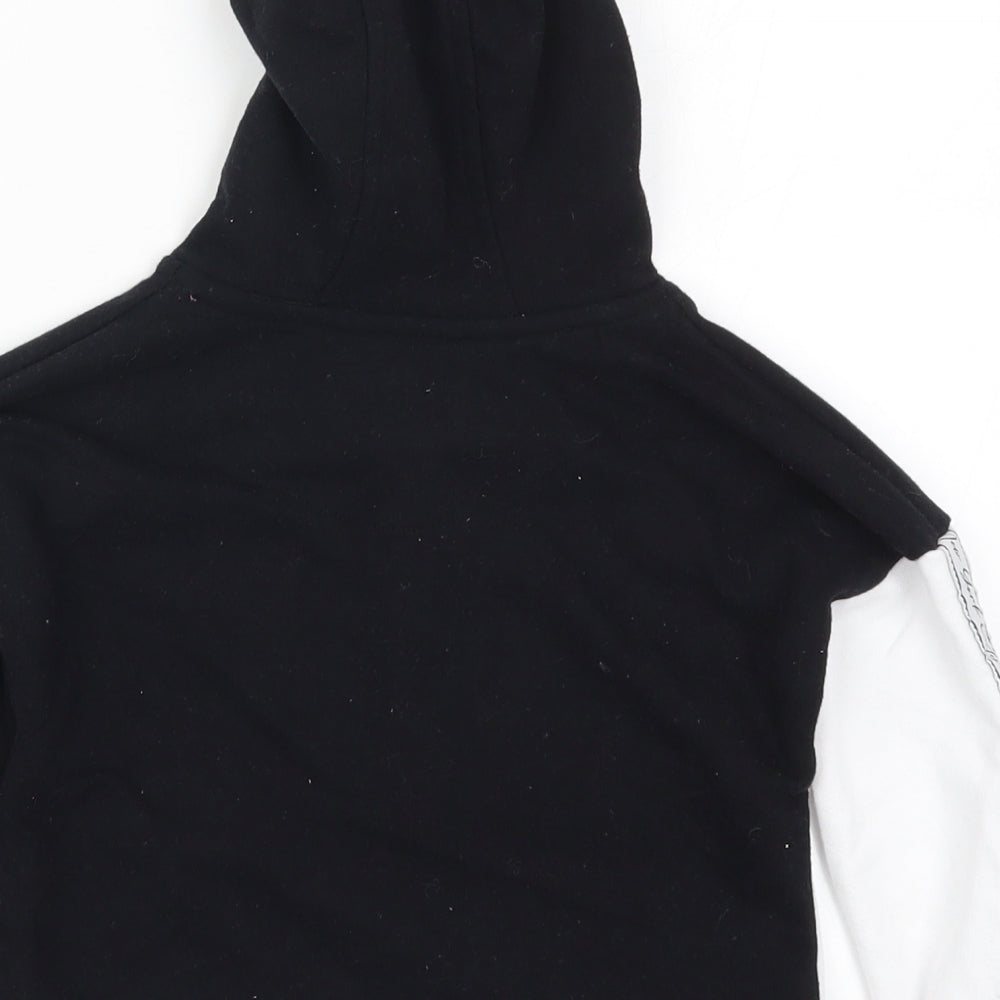 H&M Girls Black Colourblock  Pullover Hoodie Size 4-5 Years  - Brooklyn New York