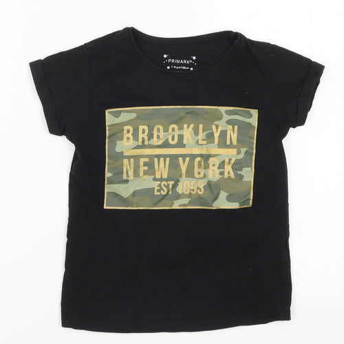 Primark Boys Black   Basic T-Shirt Size 7-8 Years  - Brooklyn New York