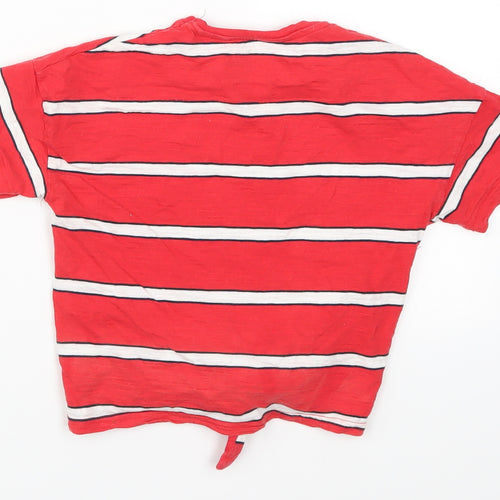 NEXT Girls Red Striped  Basic T-Shirt Size 6 Years  - You Go Girl