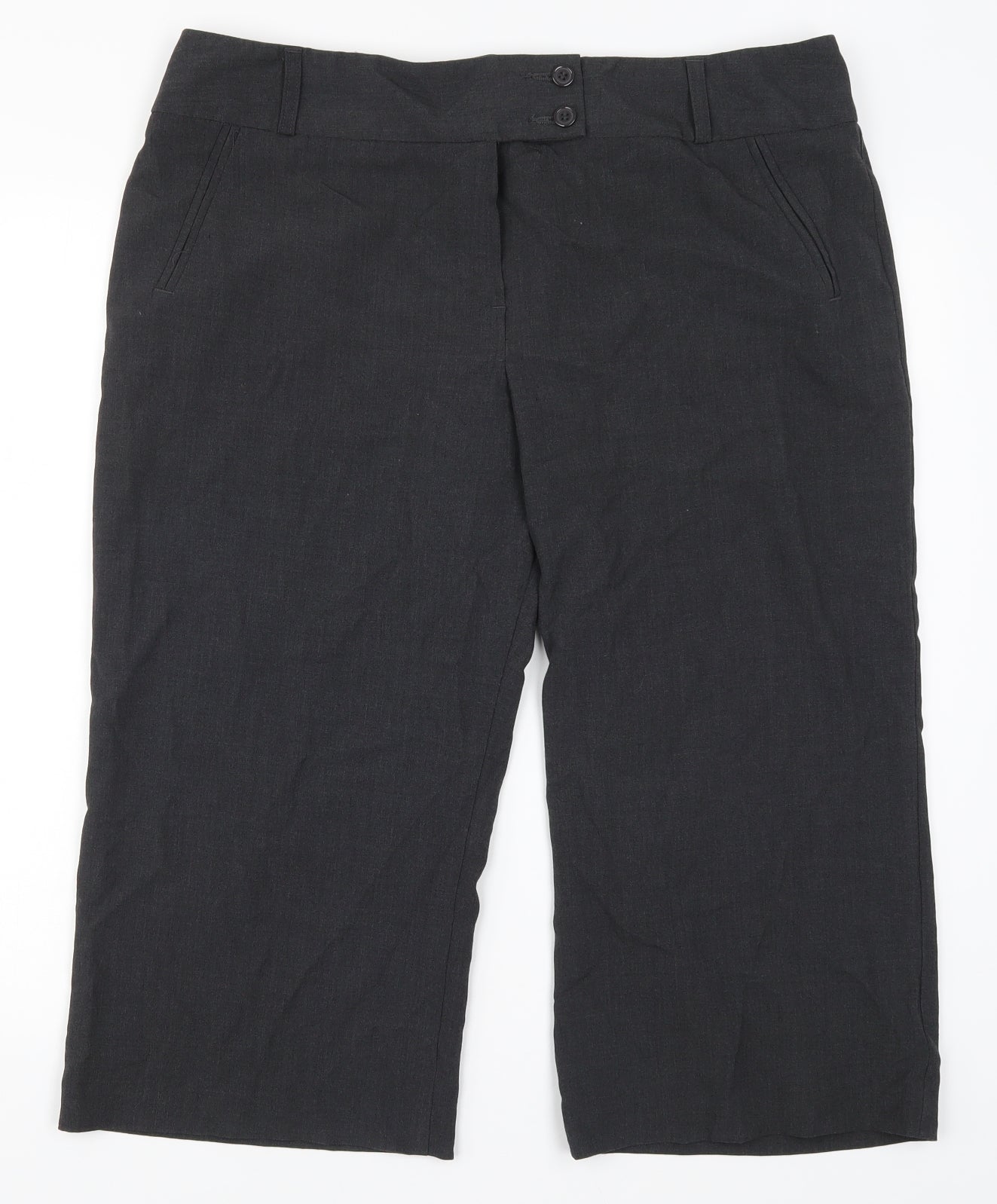 Marks and Spencer Womens Grey   Cropped Trousers Size 18