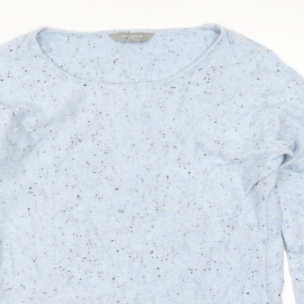 Suzanne Grae Womens Blue  Knit Pullover Jumper Size S