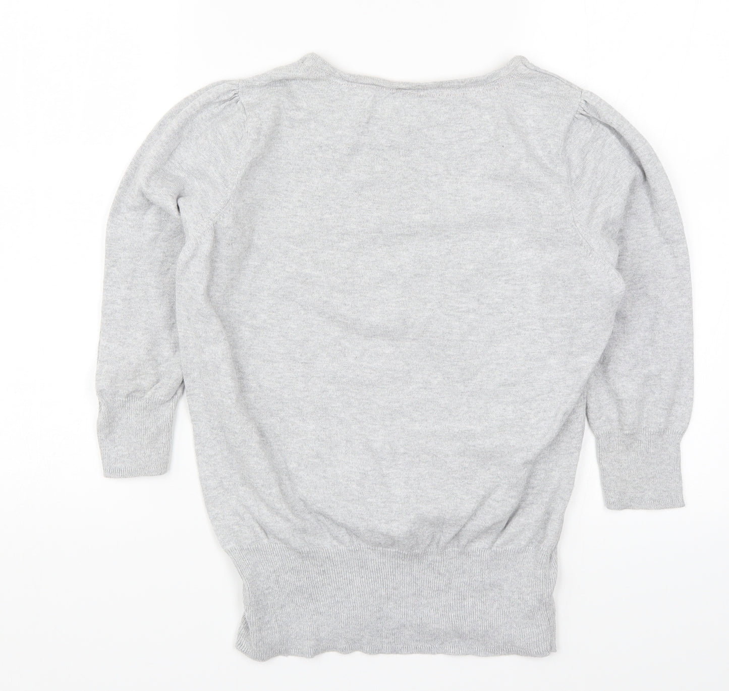 George Womens Grey  Knit Pullover Jumper Size 14  - Bow