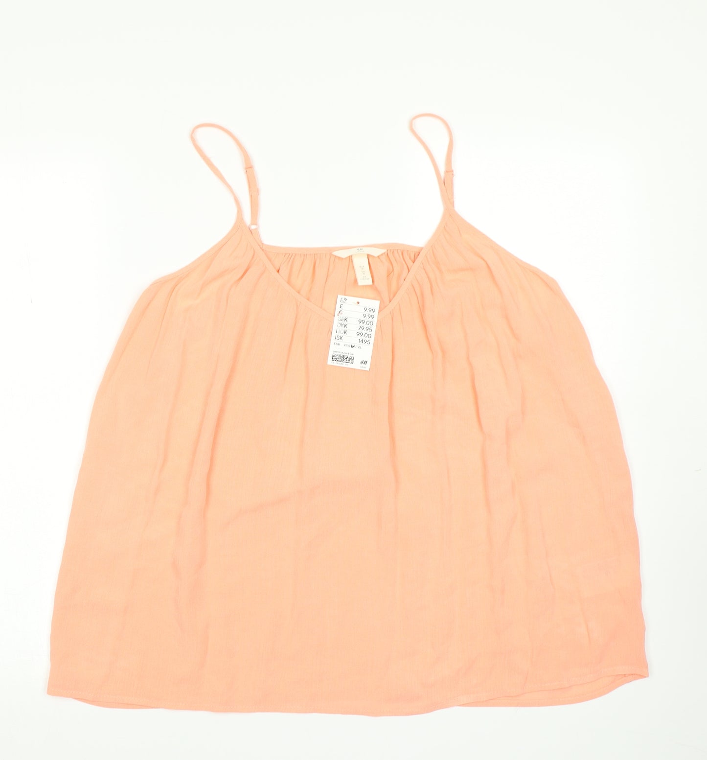 H&M Womens Orange   Camisole Blouse Size M