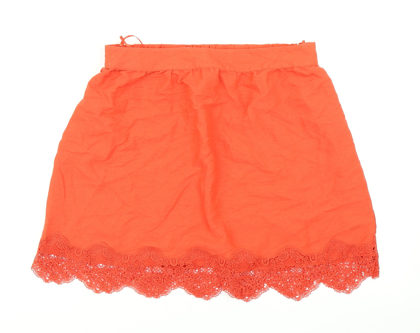 George Womens Orange   A-Line Skirt Size 12  - Lace Hem