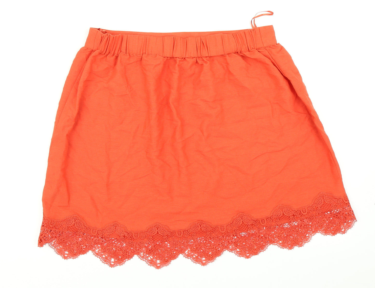 George Womens Orange   A-Line Skirt Size 12  - Lace Hem