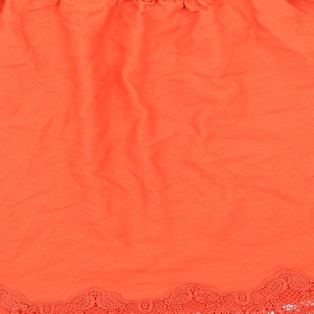 George Womens Orange   A-Line Skirt Size 12  - Lace Hem