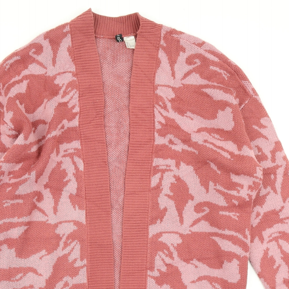 Divided Womens Pink Camouflage Knit Cardigan Jumper Size L