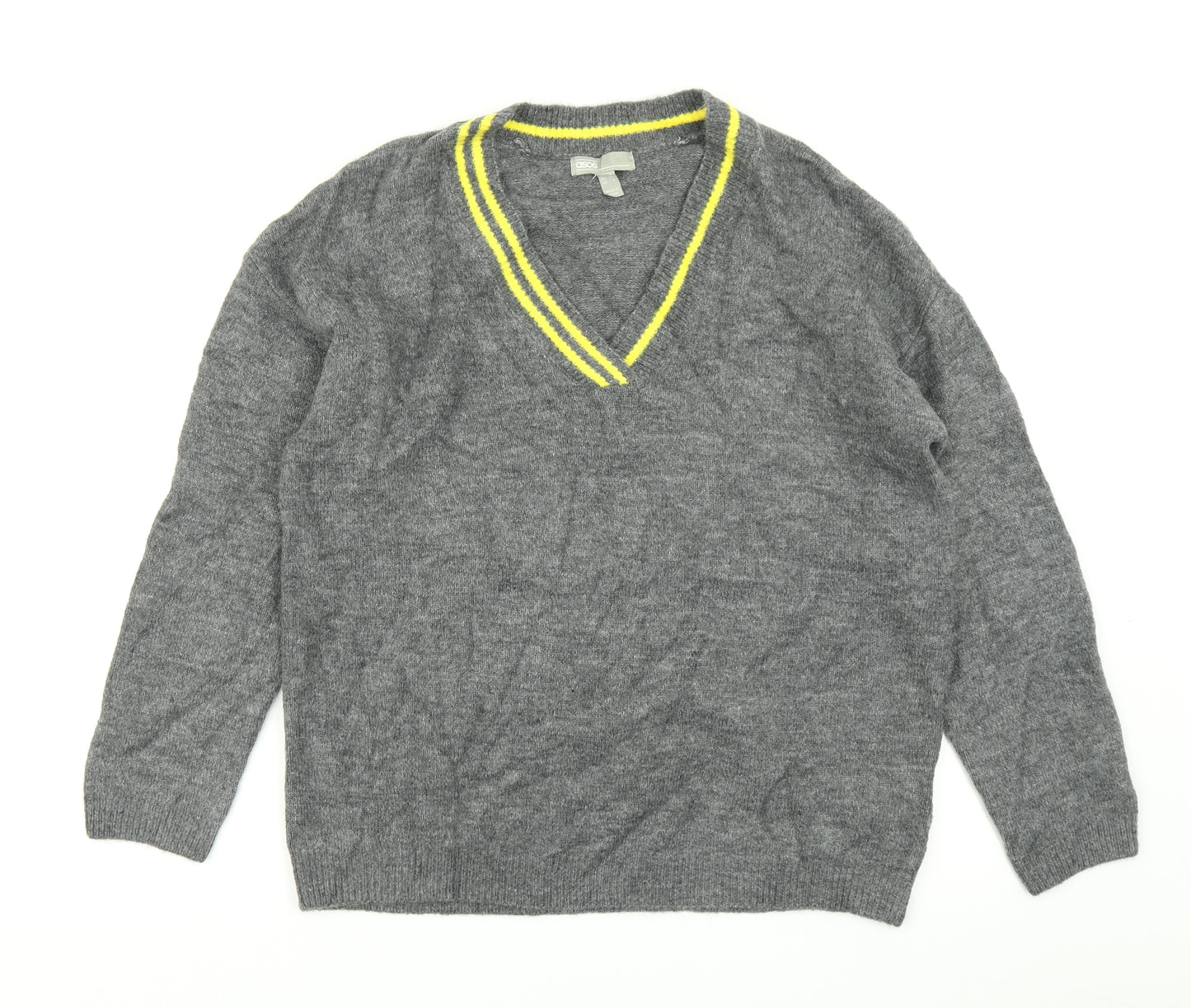 ASOS Womens Grey  Knit Pullover Jumper Size 8