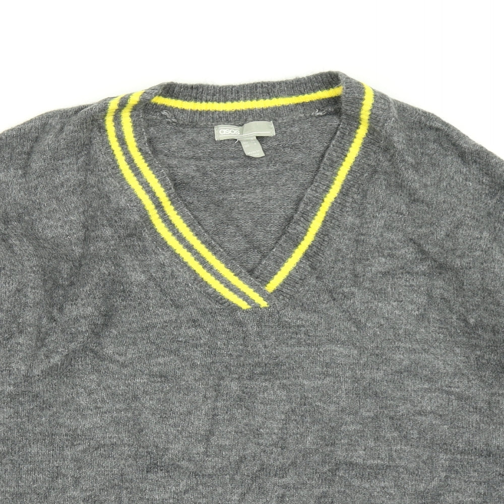 ASOS Womens Grey  Knit Pullover Jumper Size 8