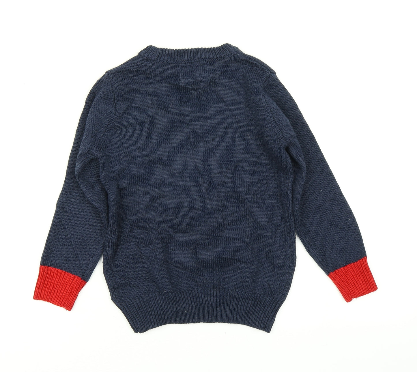 Joules Boys Blue  Knit Pullover Jumper Size 6 Years  - Christmas jumper
