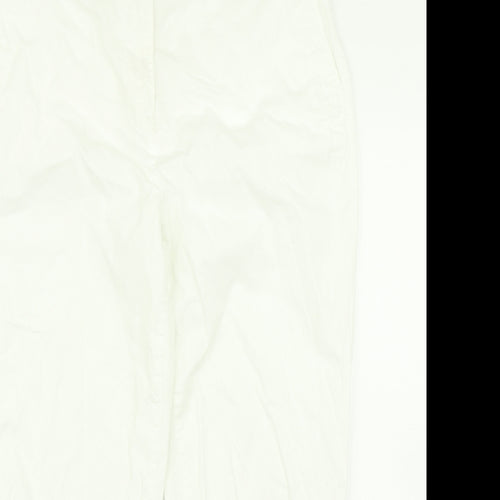 M&S Collection Womens White   Pedal Pusher Trousers Size 30 in L22 in