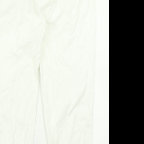 M&S Collection Womens White   Pedal Pusher Trousers Size 30 in L22 in