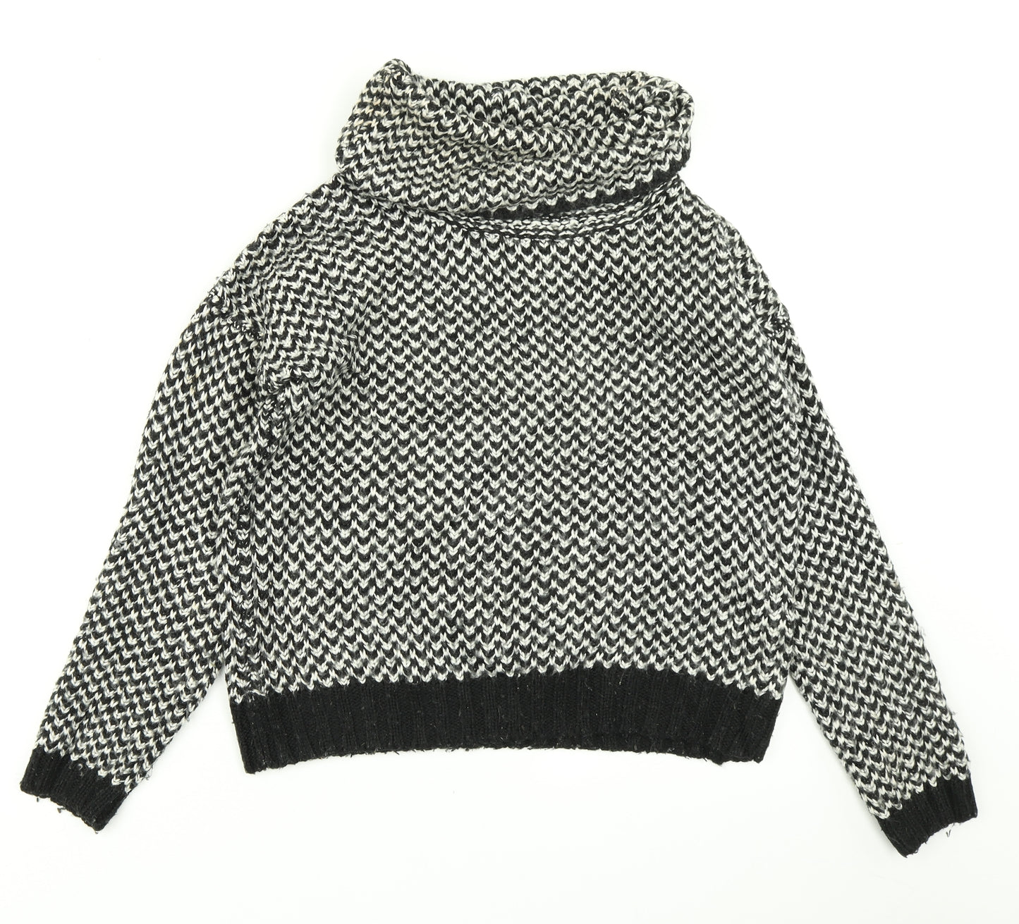 New Look Womens Black  Knit Pullover Jumper Size M