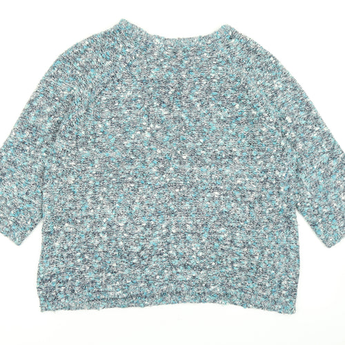 Bm collection Womens Blue  Knit Pullover Jumper Size M