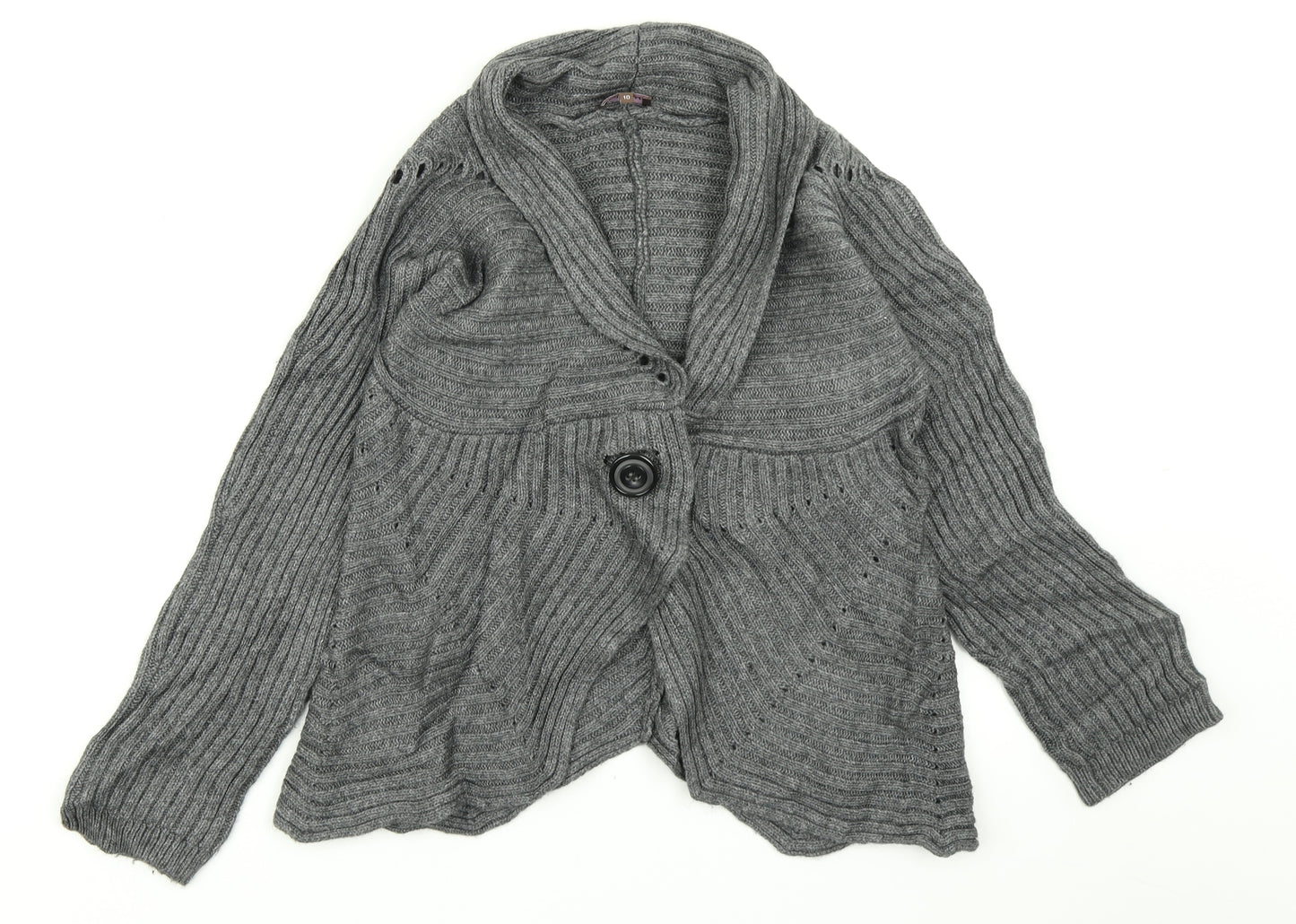 Phase Eight Womens Grey  Knit Cardigan Jumper Size 10