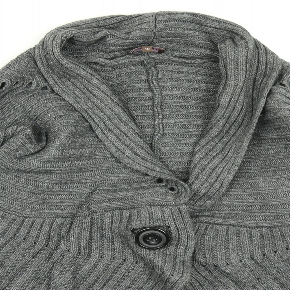 Phase Eight Womens Grey  Knit Cardigan Jumper Size 10