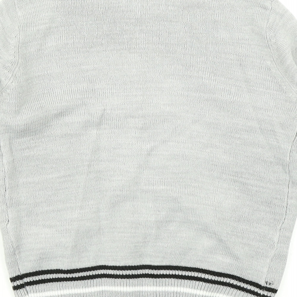 Pep & Co Boys Grey  Knit Pullover Jumper Size 3-4 Years  - Dinosaur