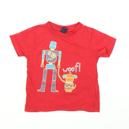 Store Twenty One Boys Red   Basic T-Shirt Size 2 Years