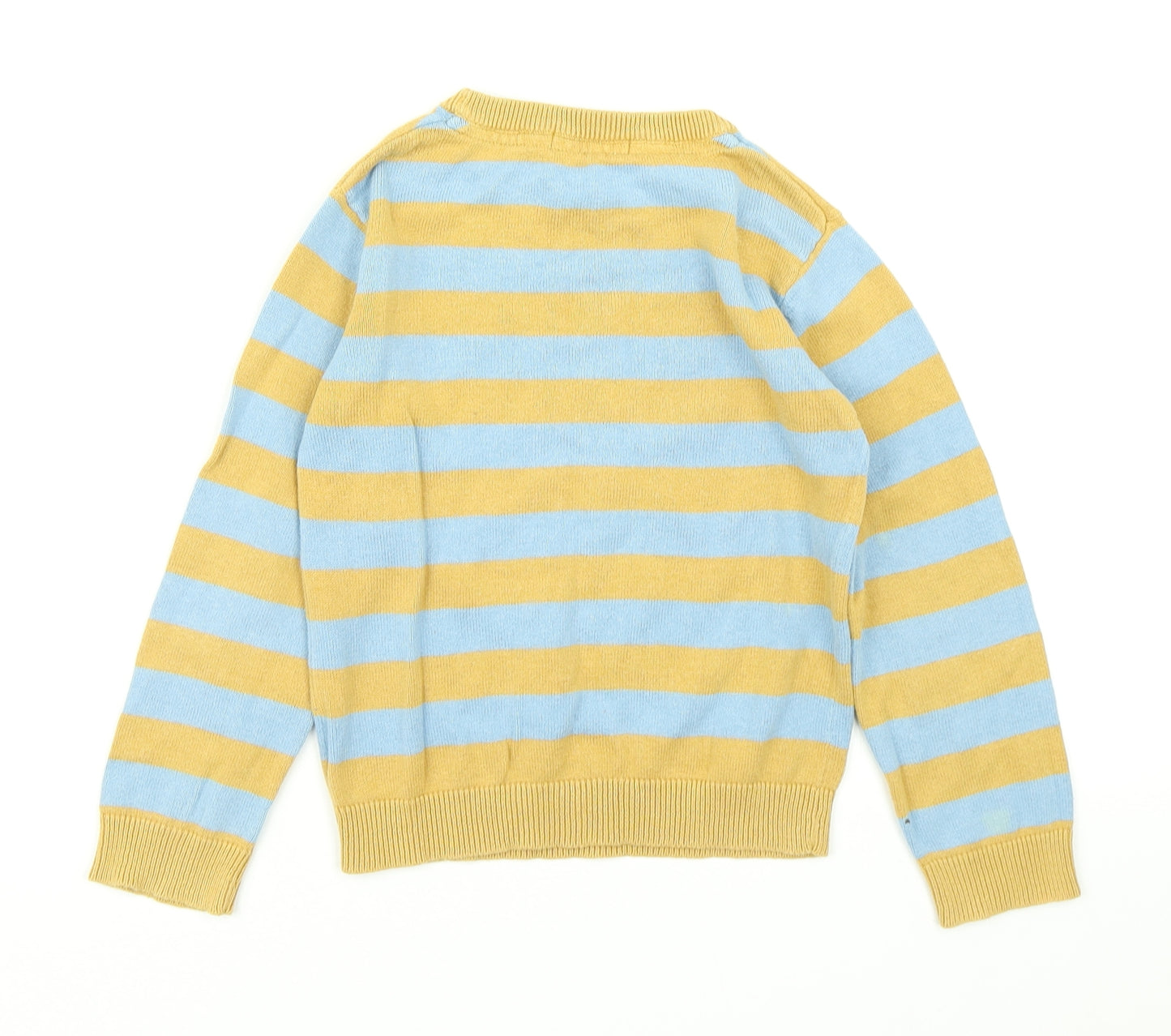 Pep & Co Boys Yellow Striped Knit Pullover Jumper Size 2-3 Years