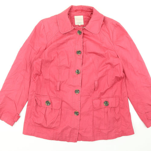 Casual Collection Womens Pink   Overcoat Coat Size 16