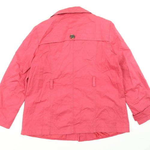 Casual Collection Womens Pink   Overcoat Coat Size 16