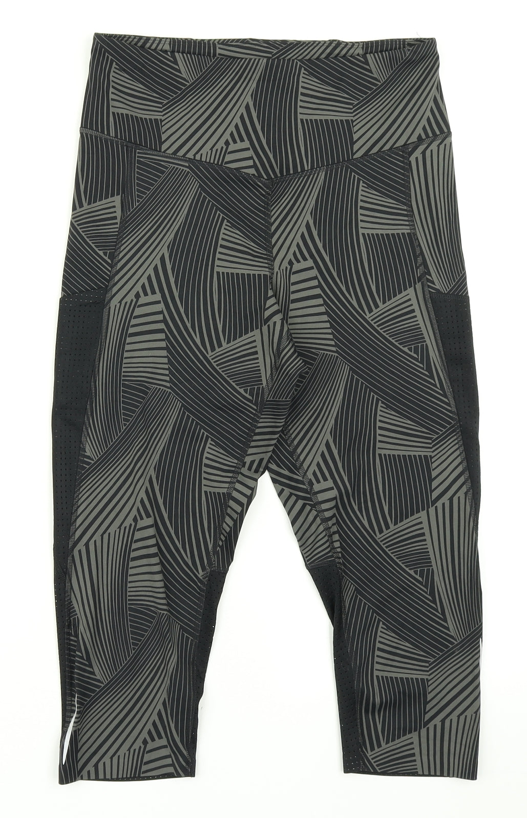Good Move Womens Black Geometric  Compression Shorts Size 12