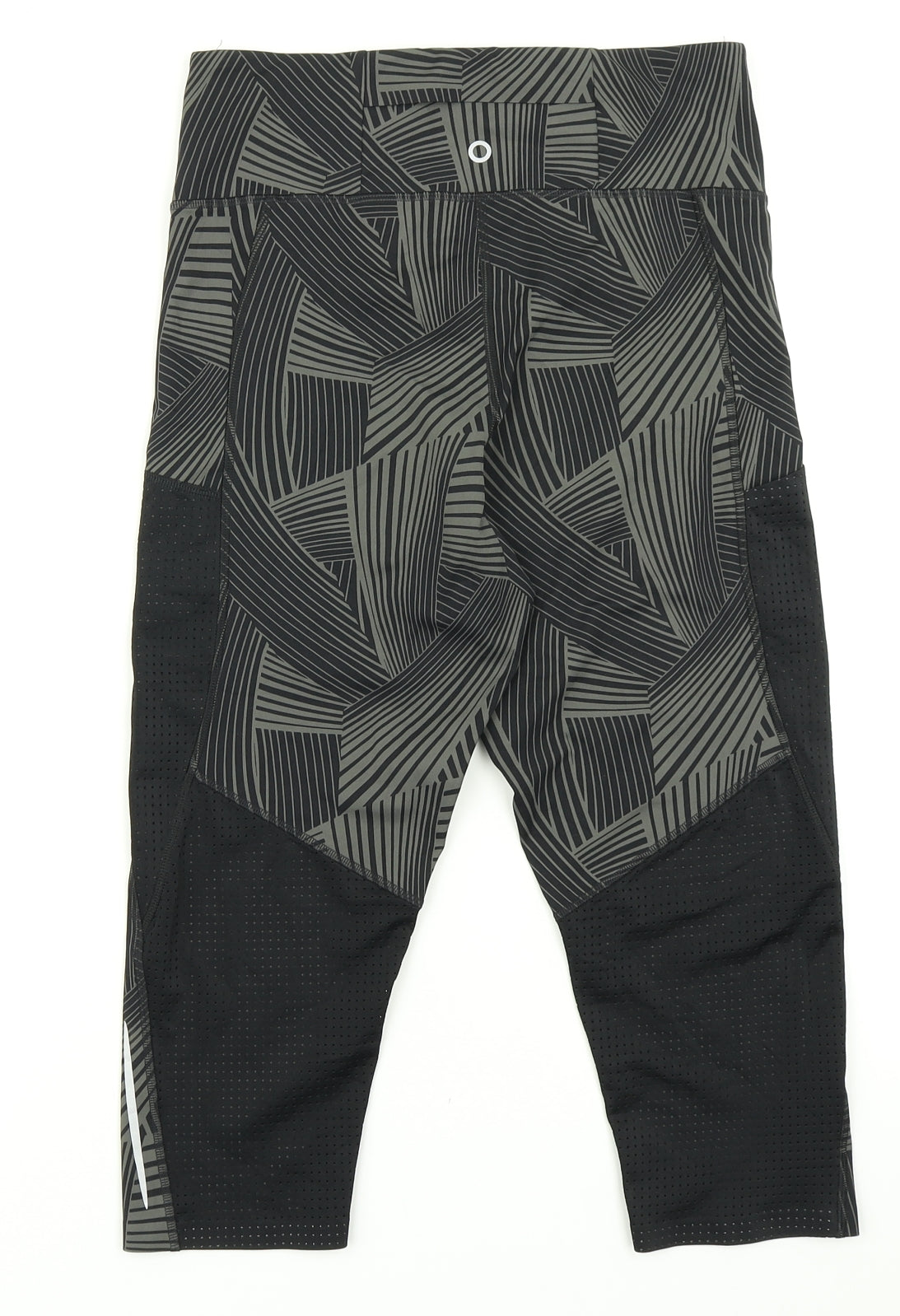 Good Move Womens Black Geometric  Compression Shorts Size 12