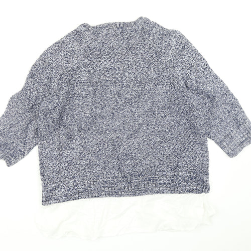 TU Womens Blue  Knit Pullover Jumper Size 14