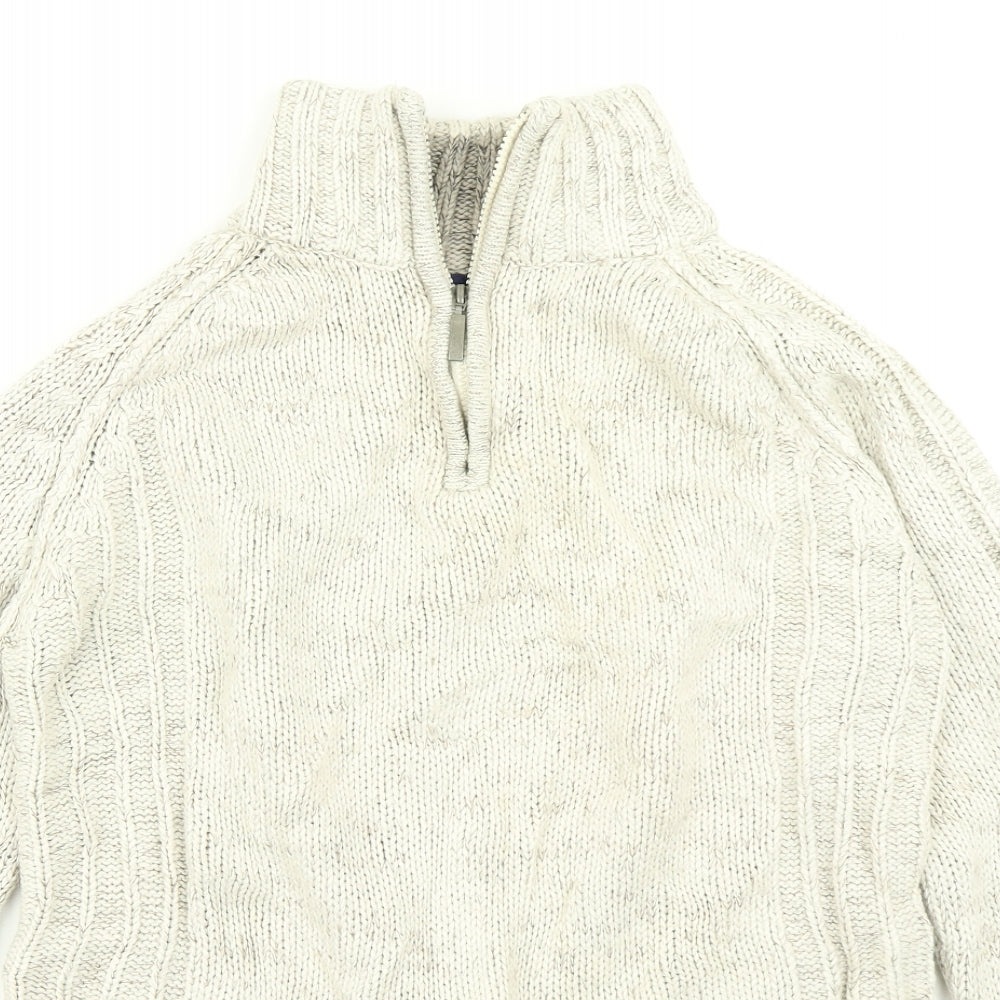 Tom Hagan Womens Beige  Knit Pullover Jumper Size M