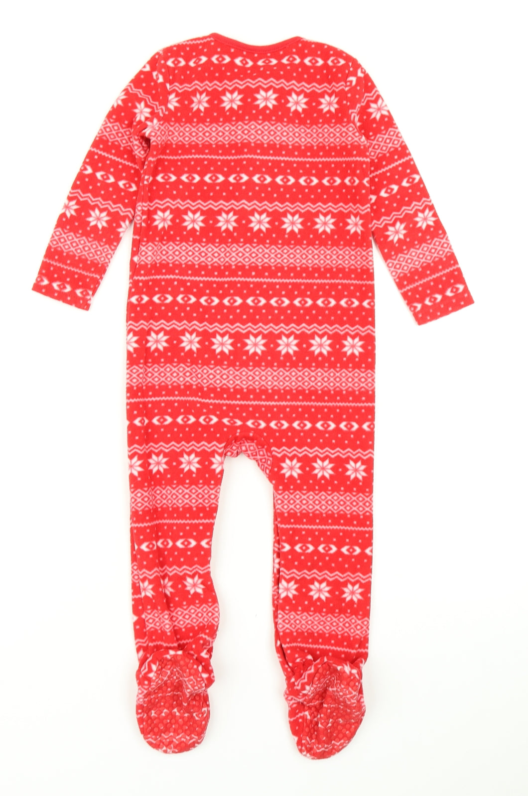 F&F Baby Red Fair Isle  Capri One Piece Size 18-24 Months