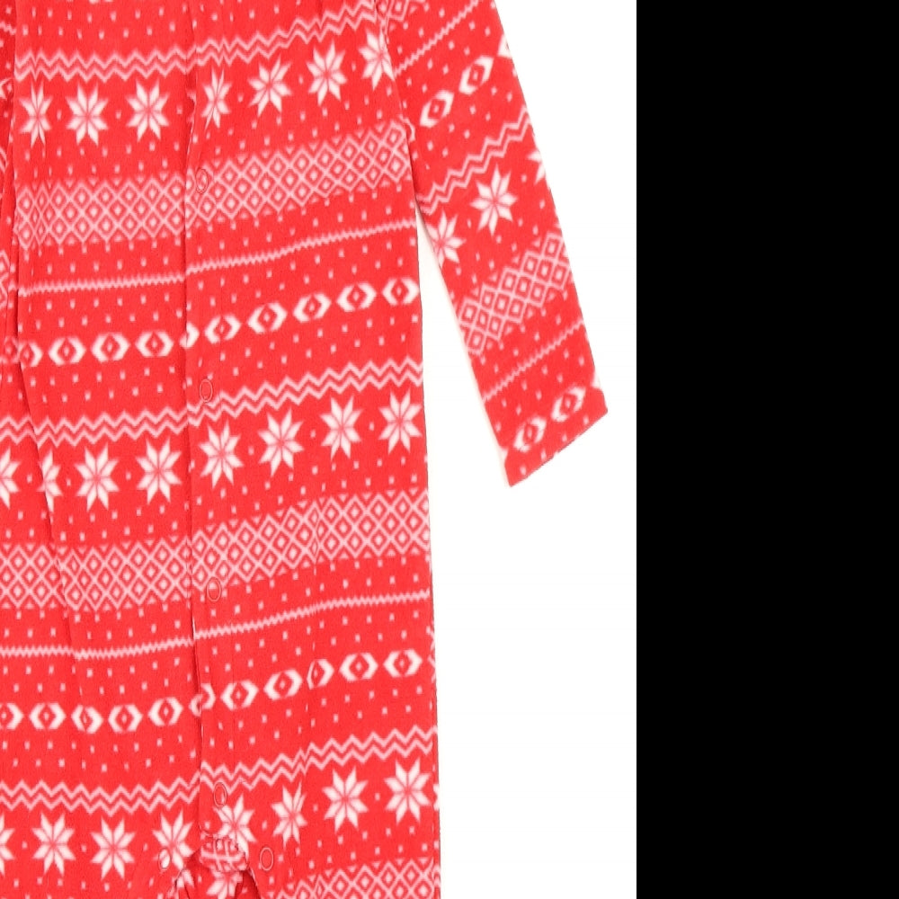 F&F Baby Red Fair Isle  Capri One Piece Size 18-24 Months
