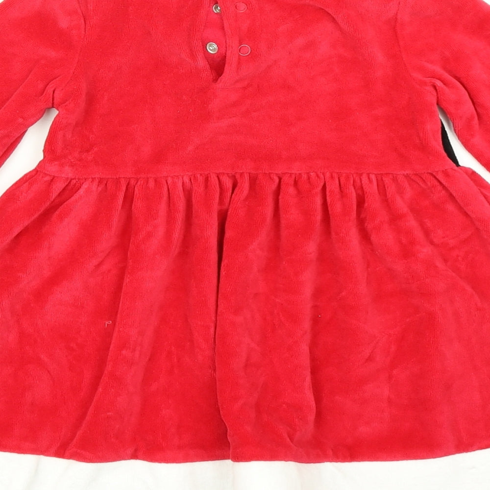 F&F Girls Red   Fit & Flare  Size 18-24 Months  - Christmas dress