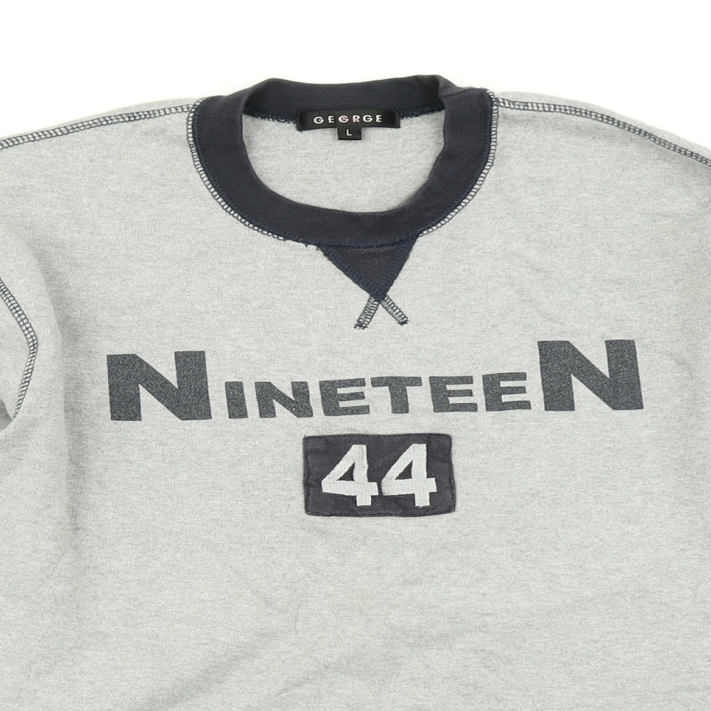 Georg Mens Grey    T-Shirt Size L