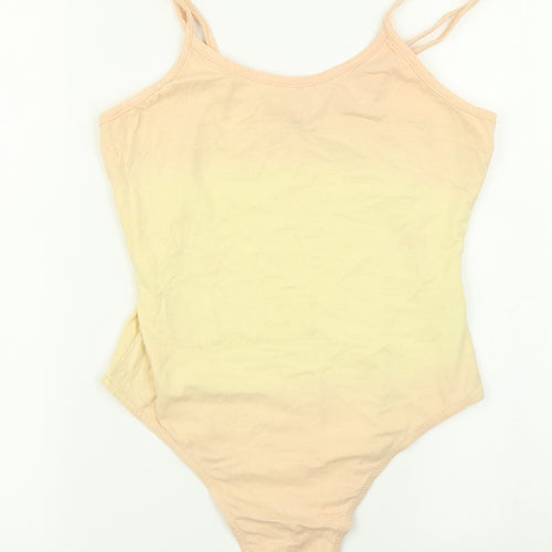 In the Style Womens Orange Ombré  Bodysuit One-Piece Size 8