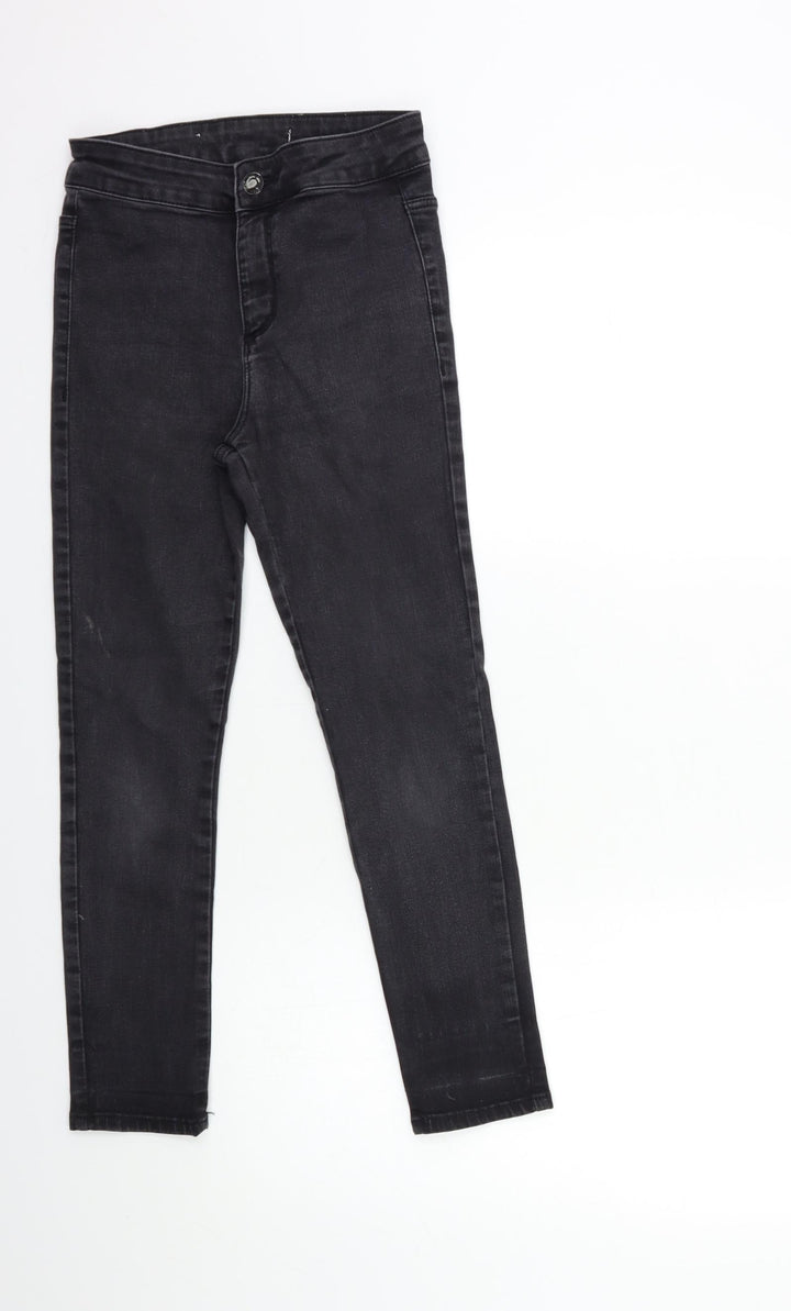 Miss Selfridge Womens Black Denim Skinny Jeans Size 8 L23 in