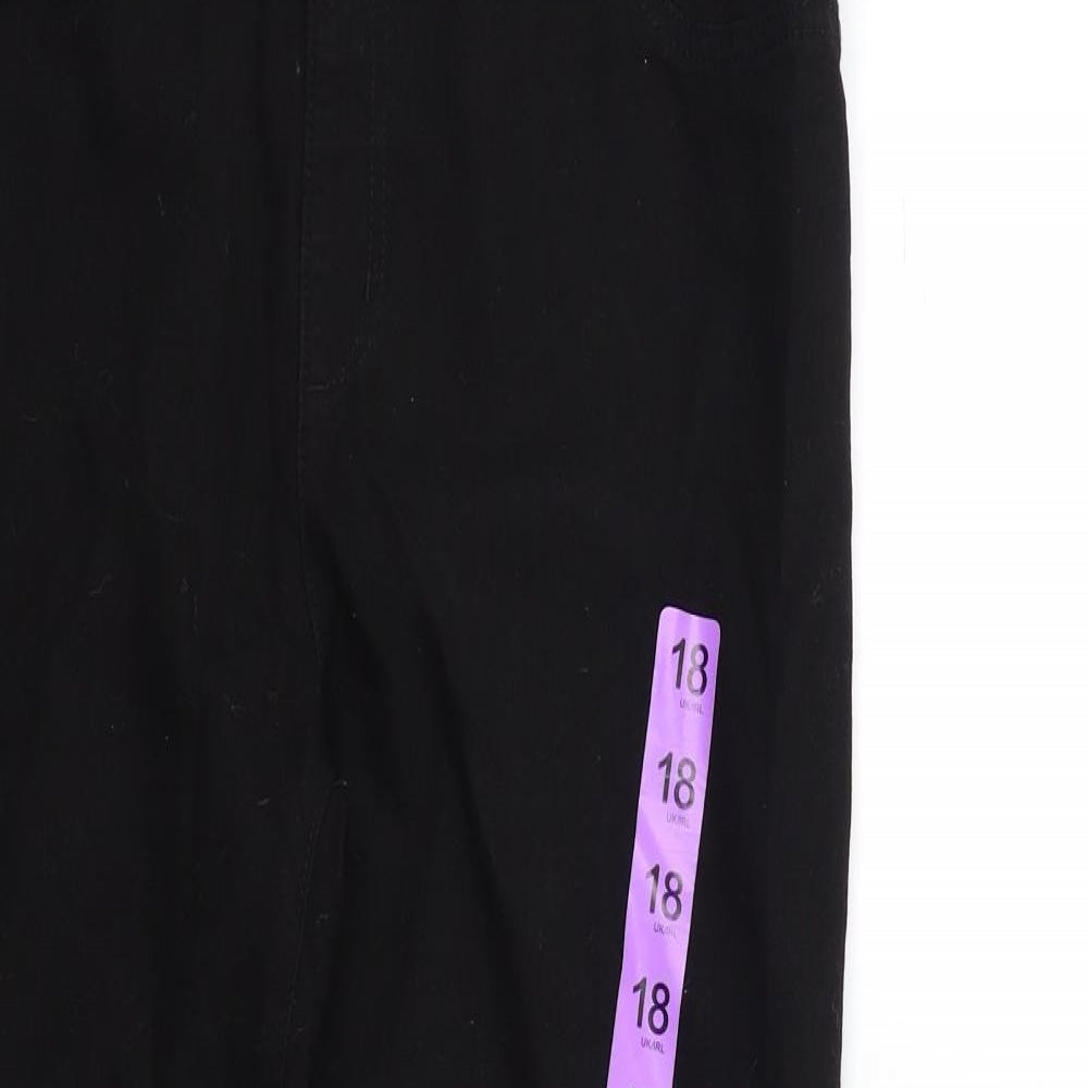 Denim & Co. Womens Black  Denim Jegging Jeans Size 18 L28 in