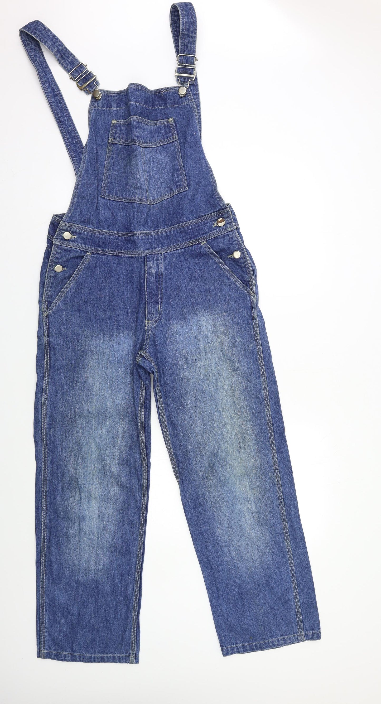 BEST IMAGE Womens Blue  Denim Dungaree One-Piece Size 10