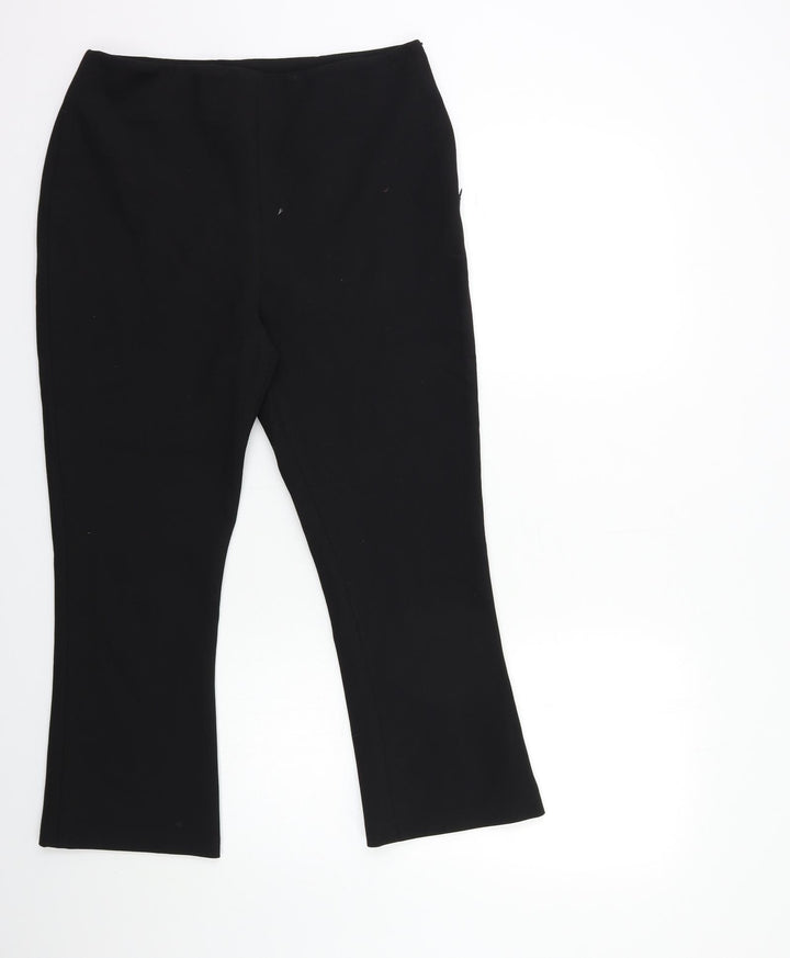 Topshop Womens Black Trousers Size 12 L25 in